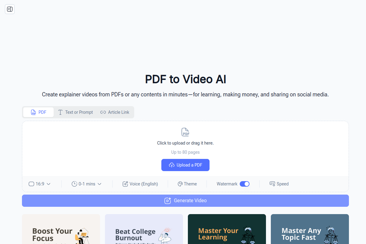 PDFtoVideo preview