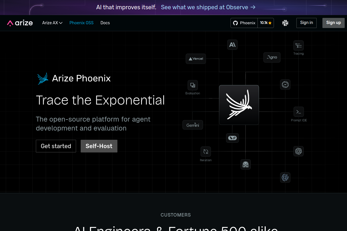 Arize Phoenix screenshot