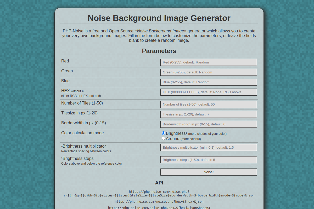 PHP-Noise preview