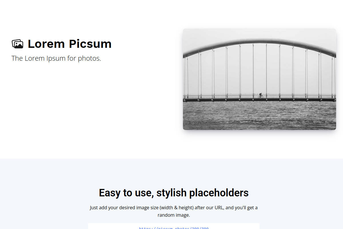 Lorem Picsum preview