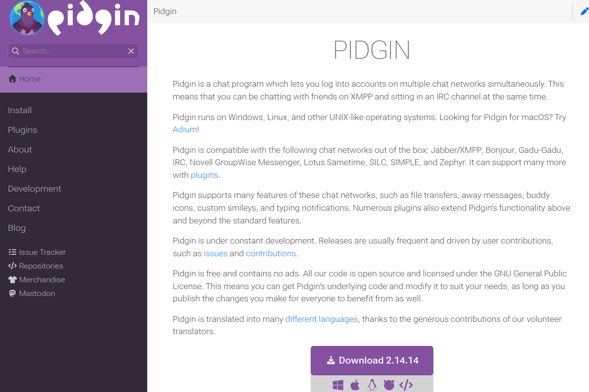 Pidgin preview