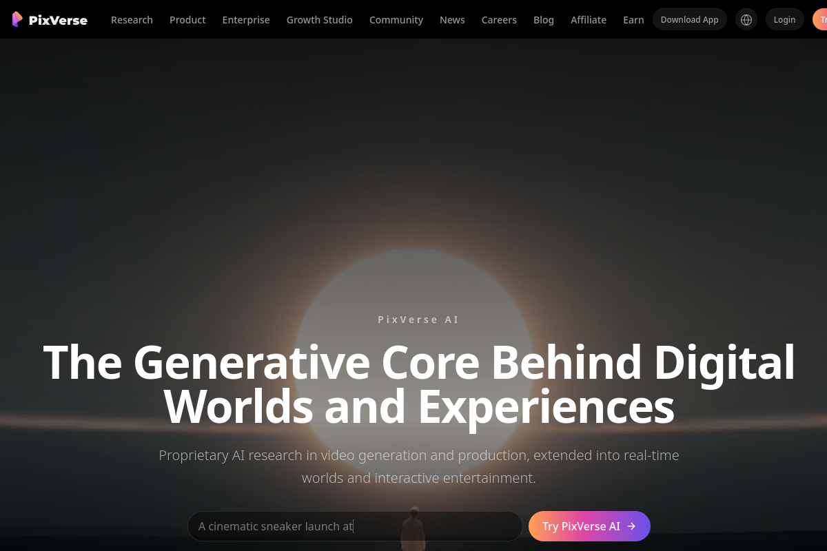 PixVerse website screenshot 1