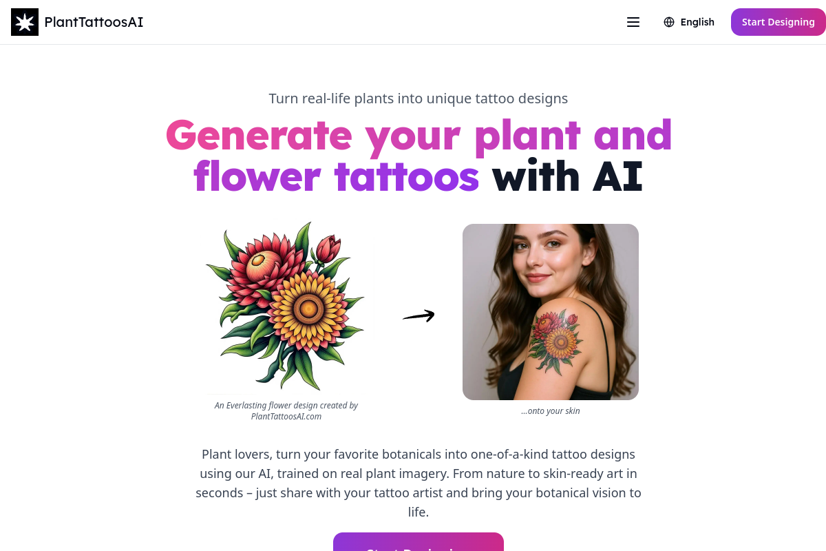 PlantTattoosAI preview