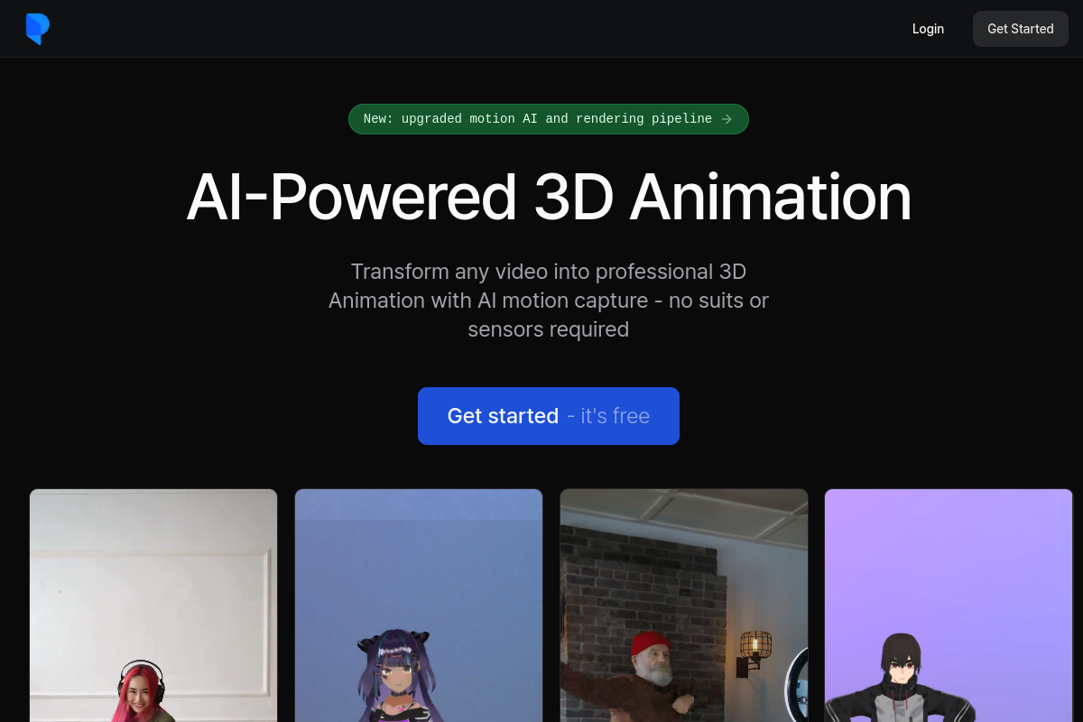 Plask Motion website screenshot 1