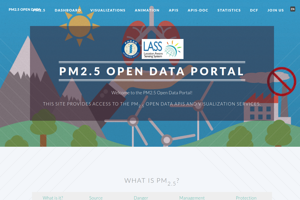 PM2.5 Open Data Portal preview