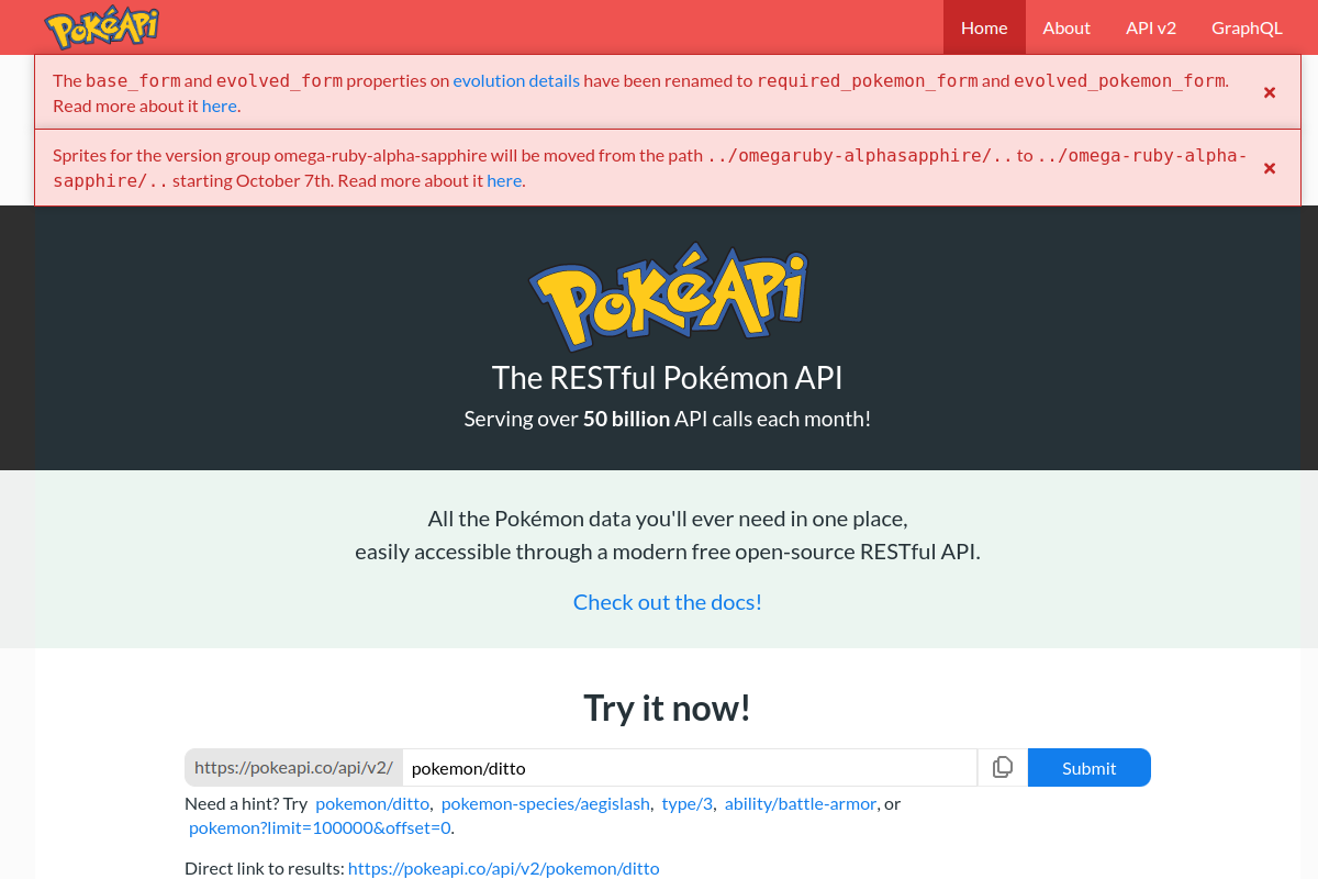 Pokéapi preview