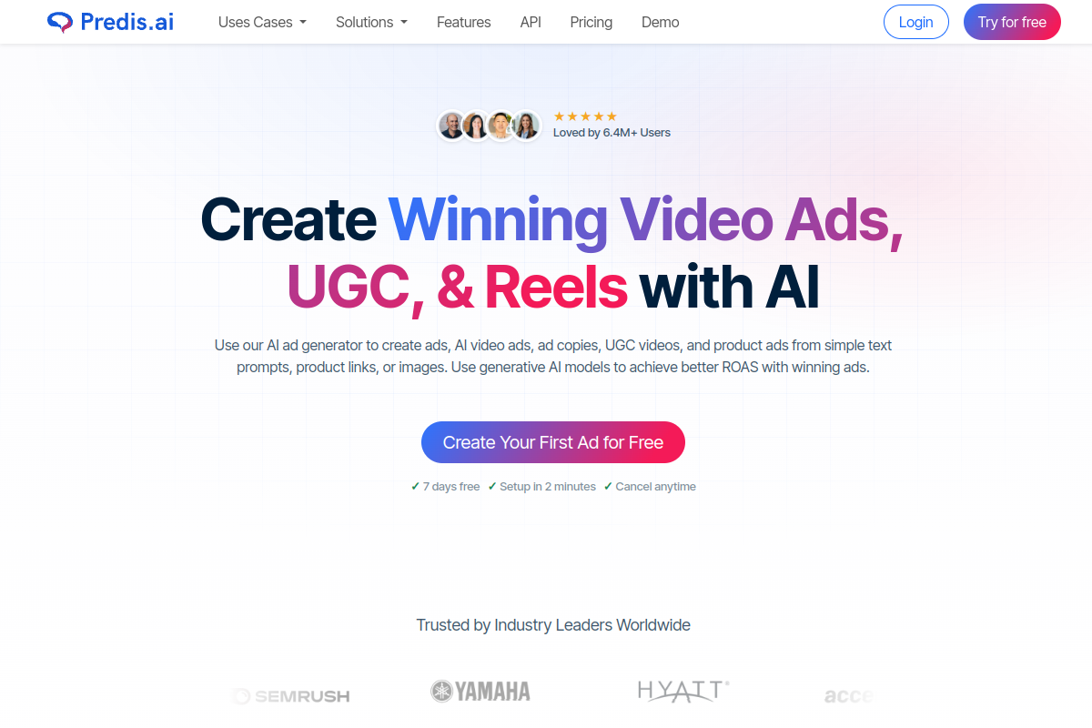 AI Ad Generator website screenshot 1