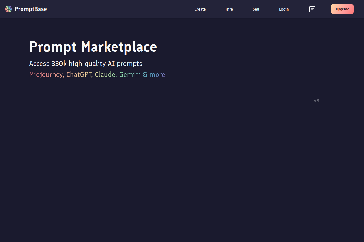 PromptBase website screenshot 1
