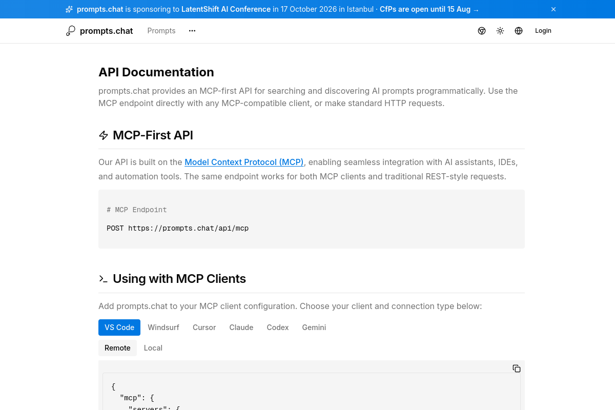 MCP Documentation website screenshot 1