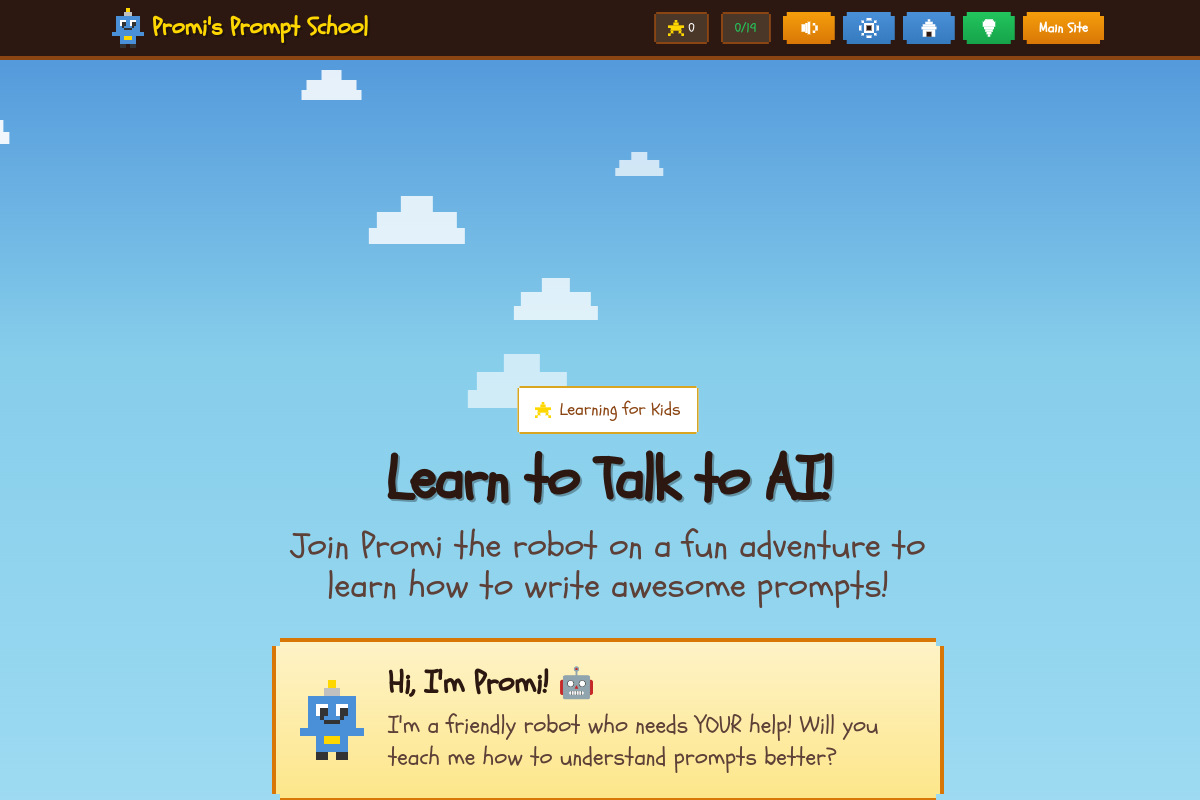 Start Playing → website screenshot 1