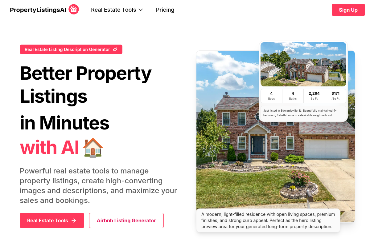 PropertyListingsAI preview