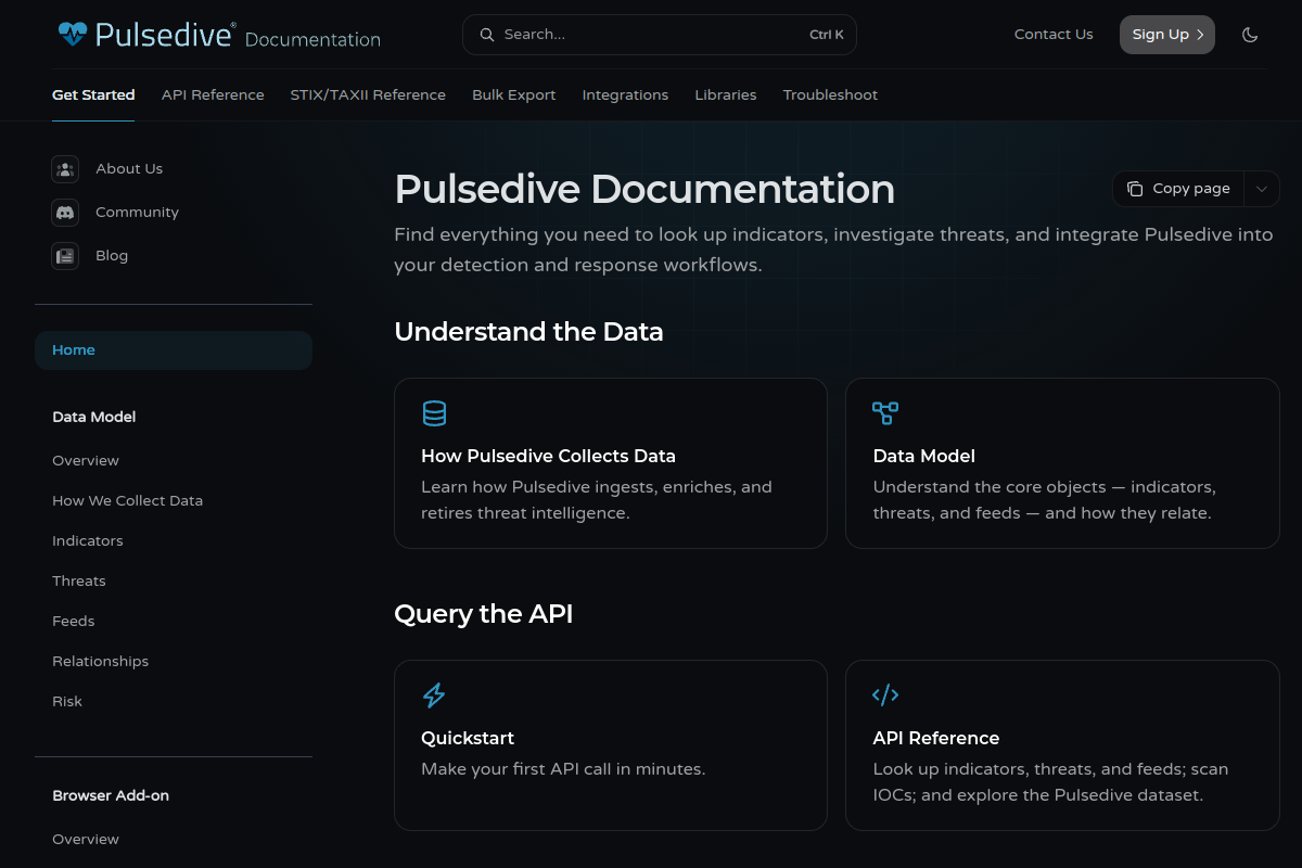 Pulsedive preview
