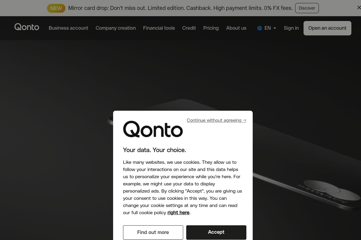 Qonto screenshot