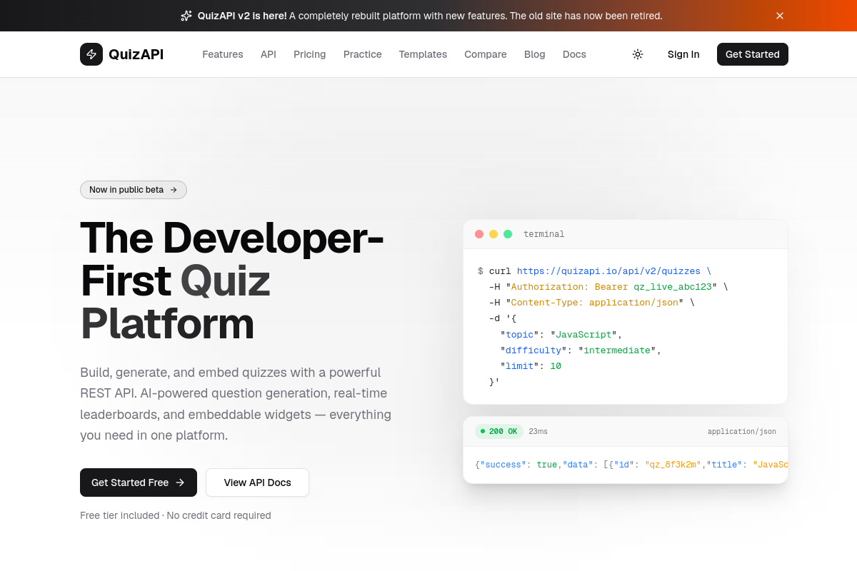 quizapi.io preview