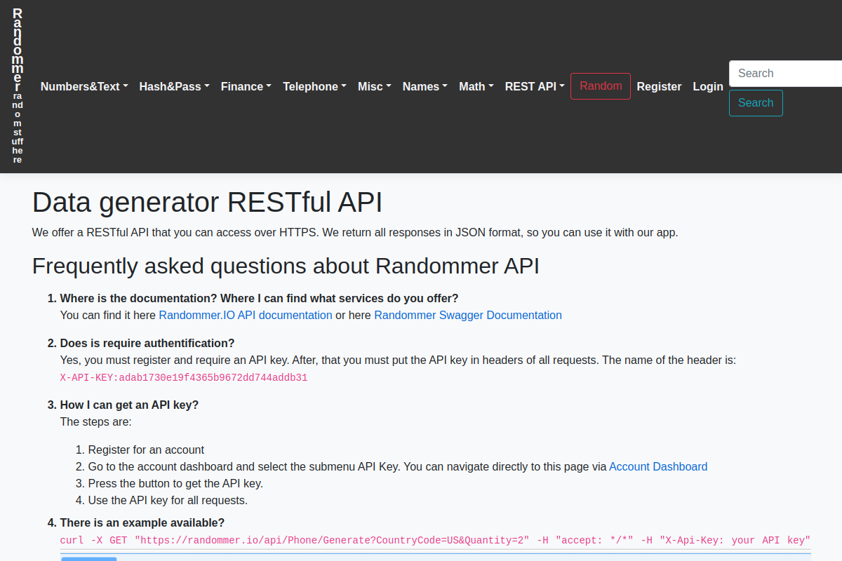 Randommer preview