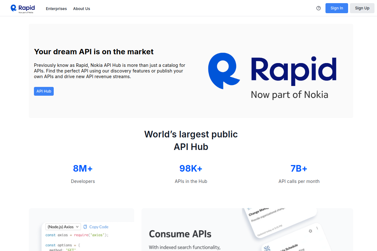 RapidAPI LLM Models preview