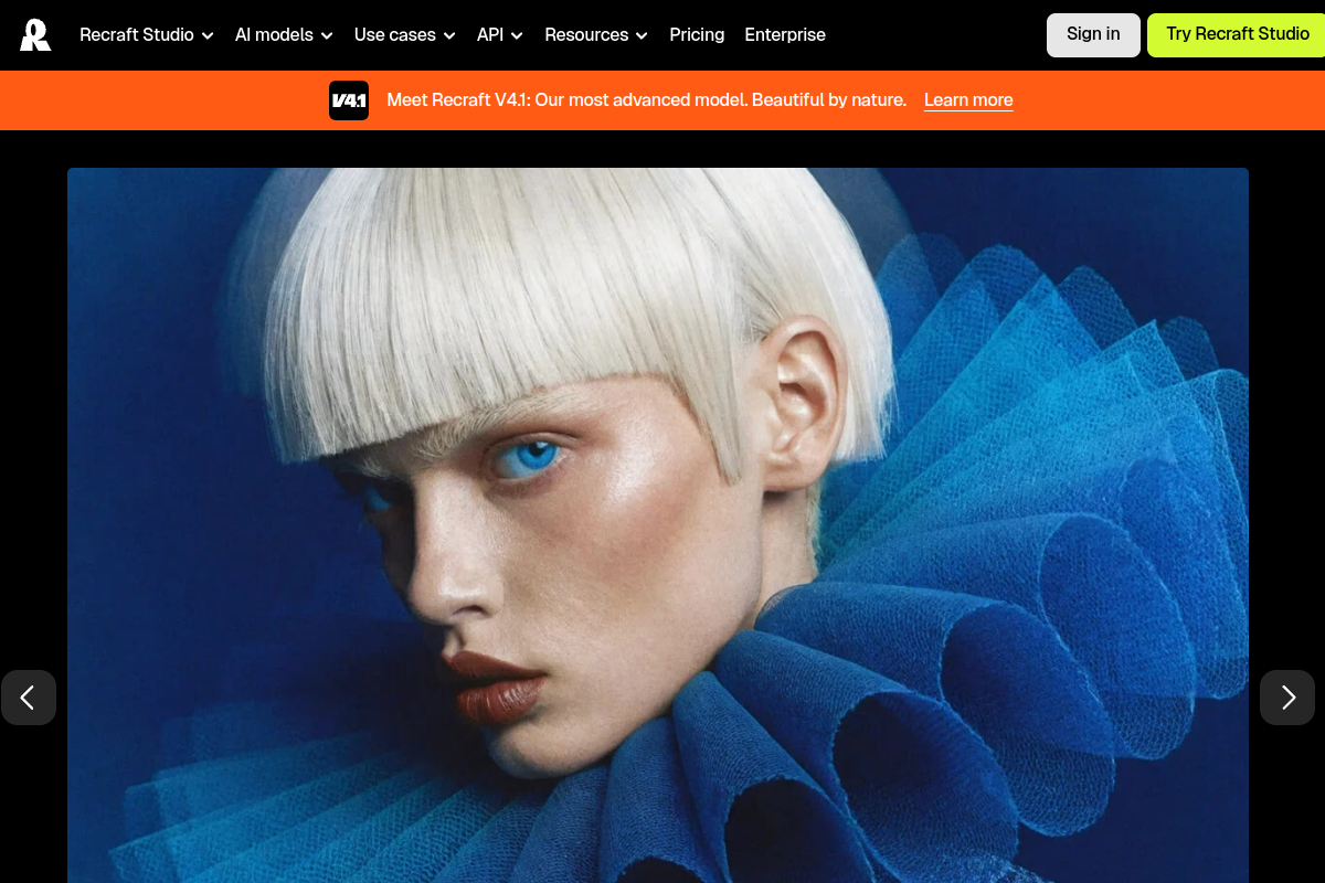 Recraft website screenshot 1