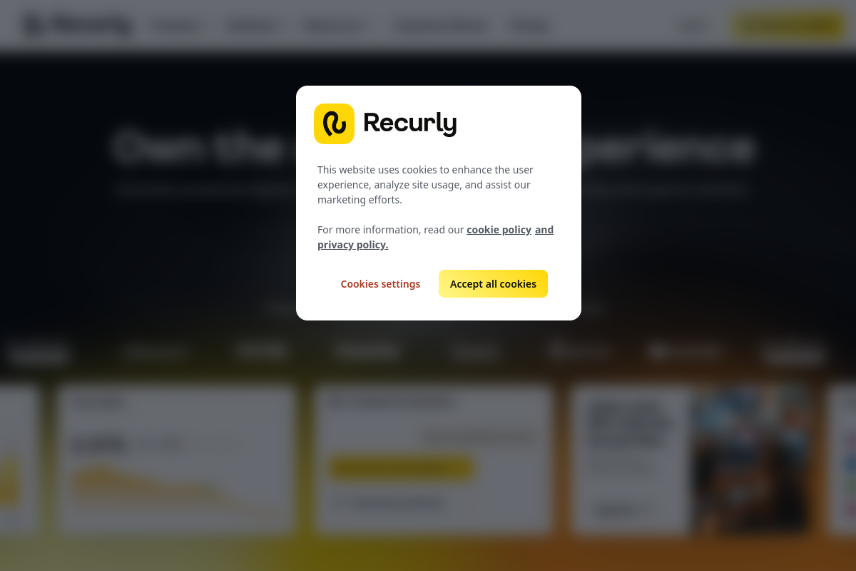 Recurly screenshot