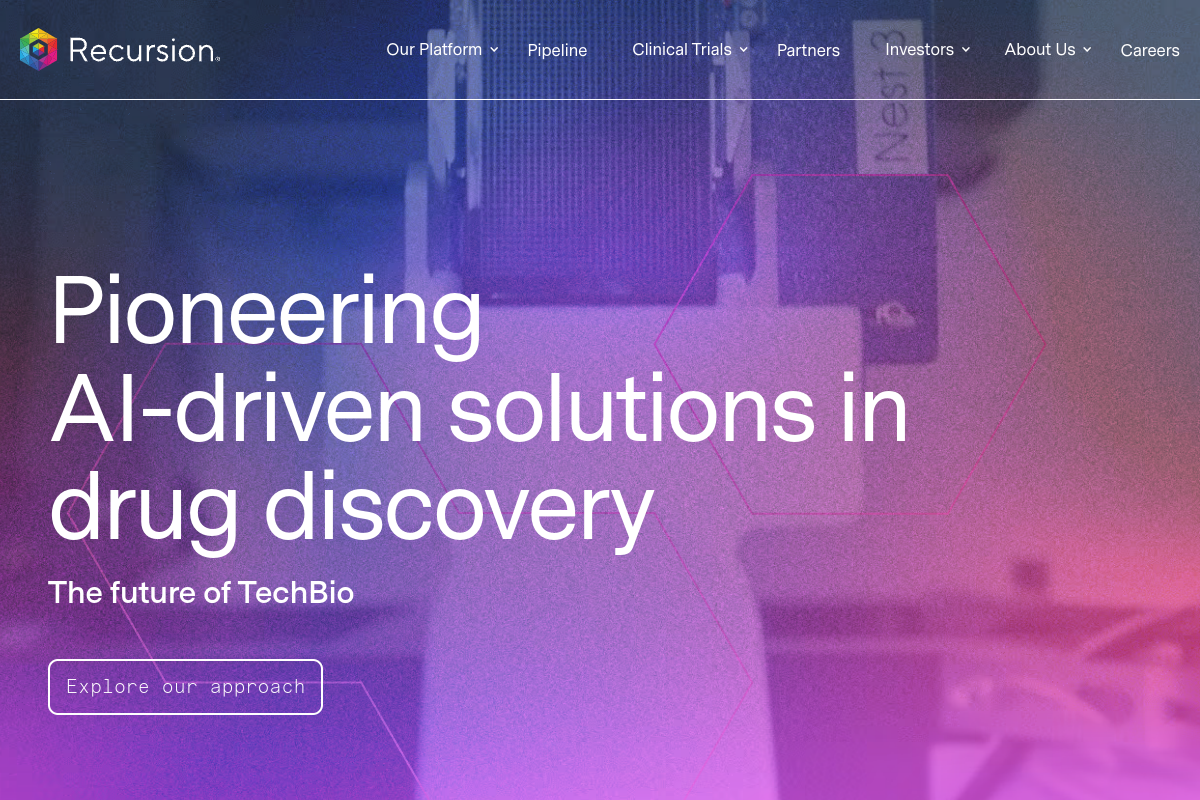 Pioneering AI Drug Discovery website screenshot 1