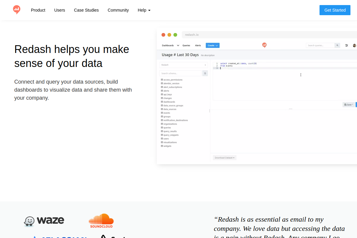 Redash screenshot