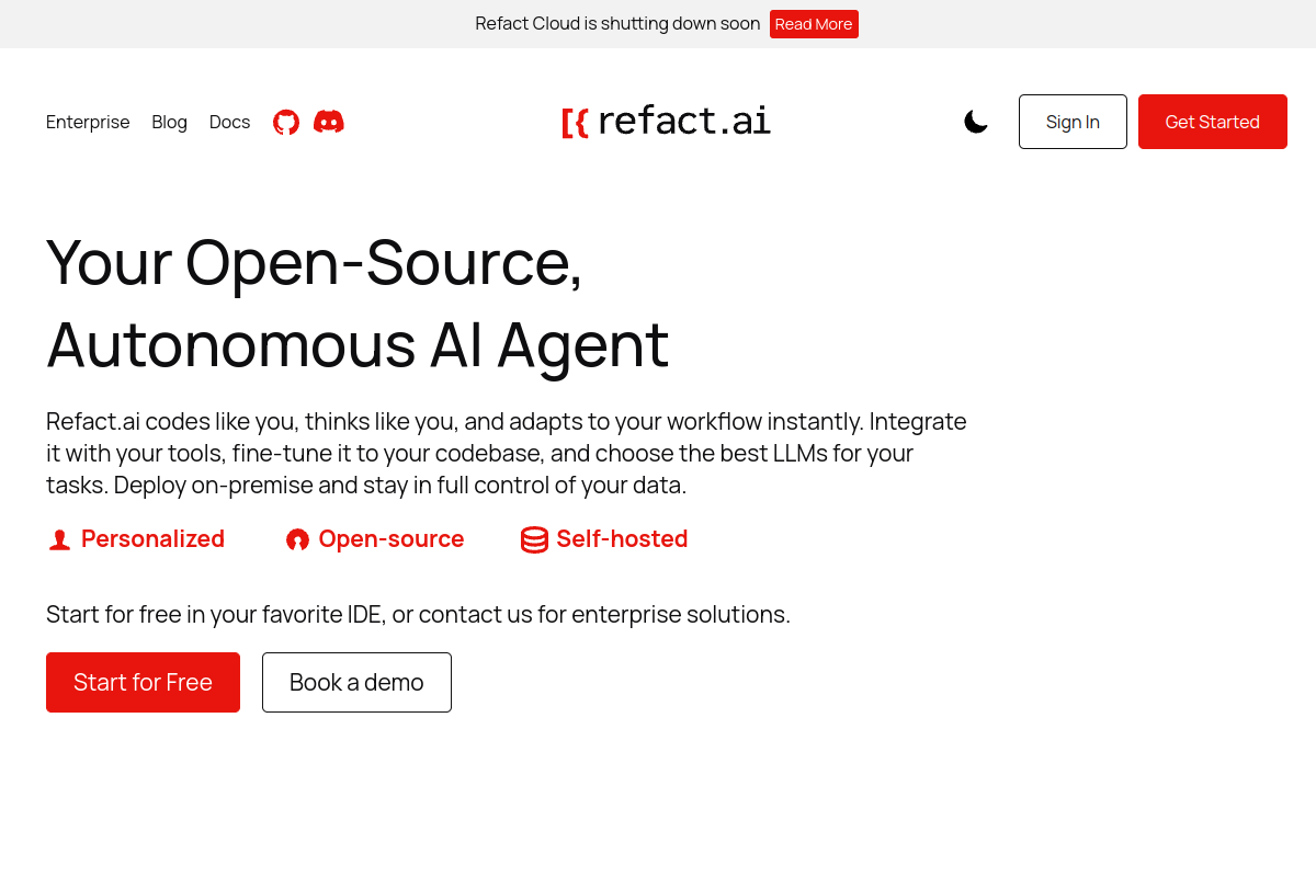 Refact.ai screenshot