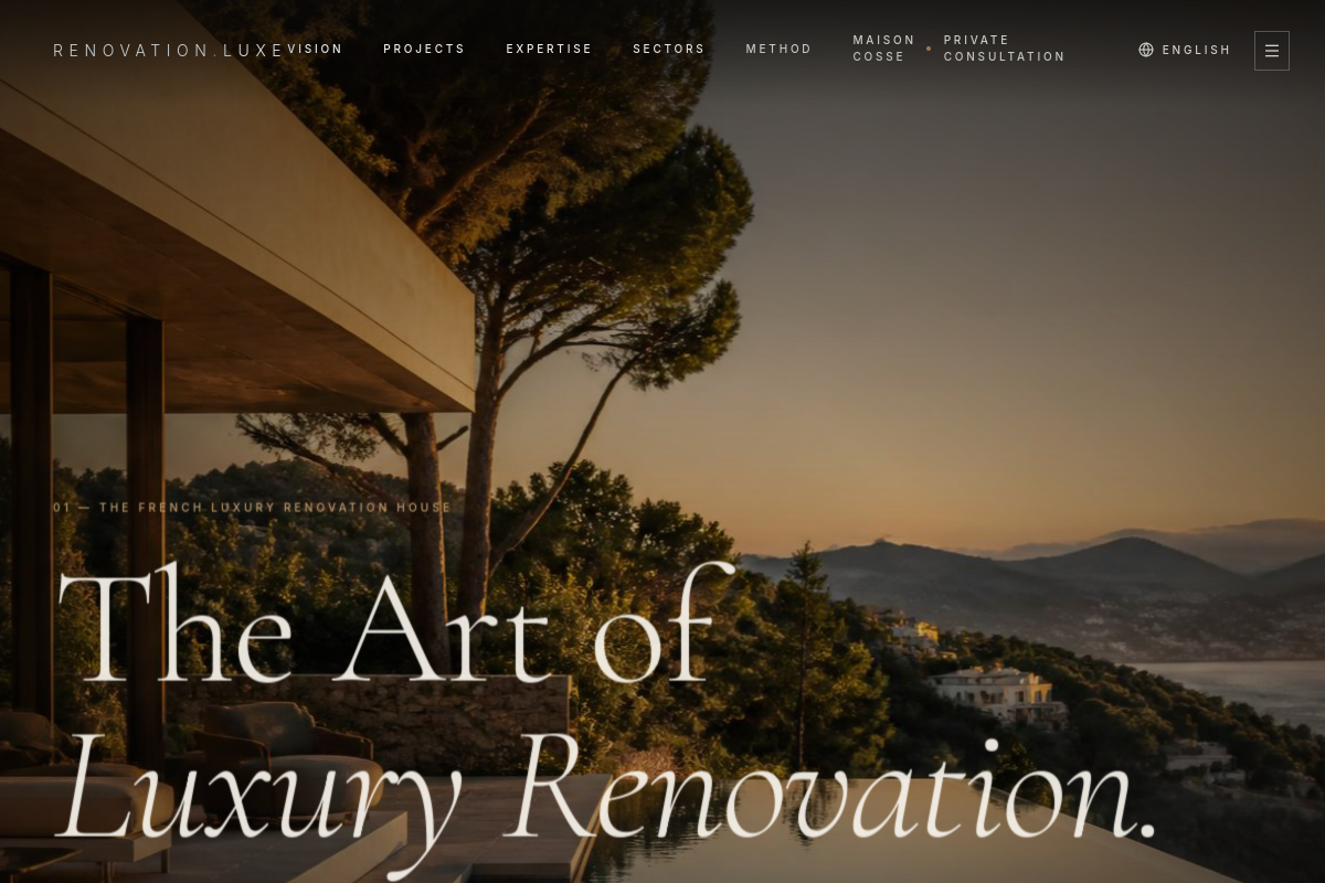 Renovation Luxe — aperçu live du site