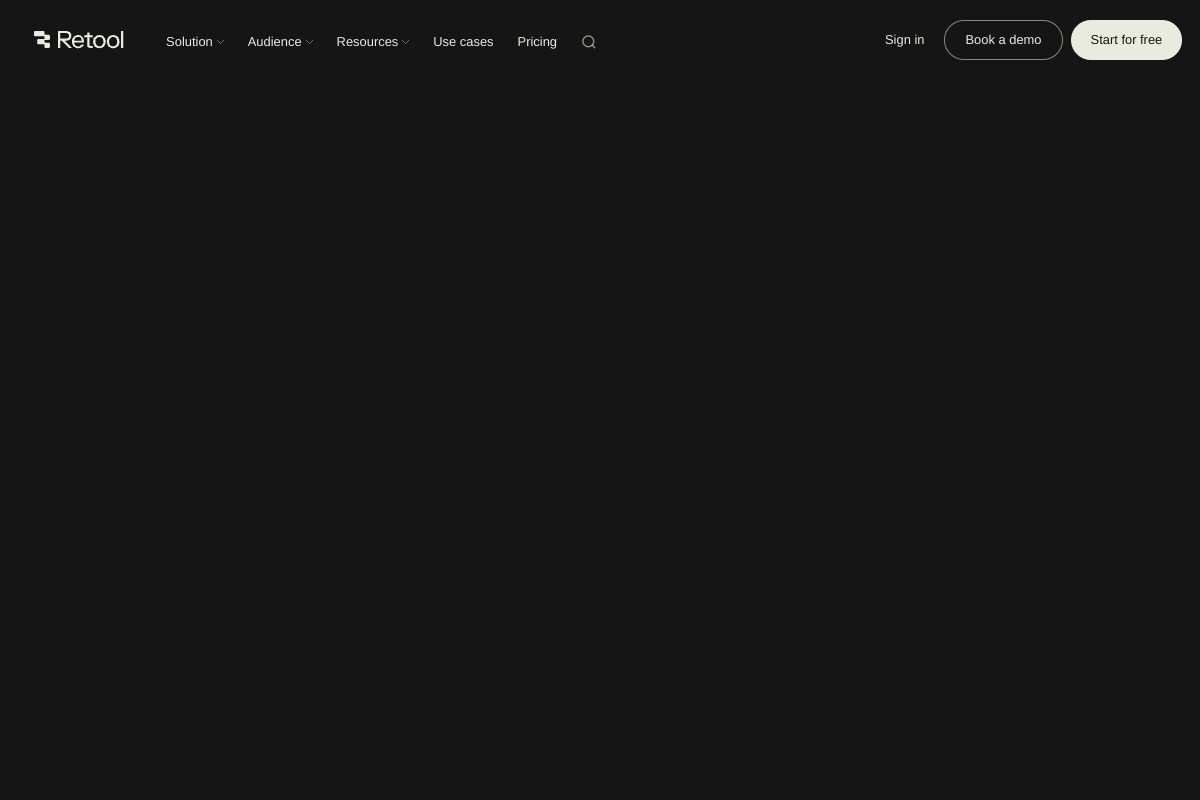 Screenshot of retool.com