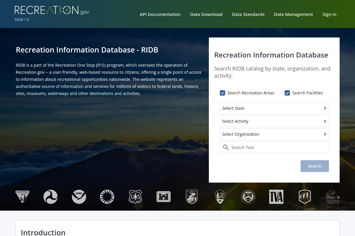 Recreation Information Database preview