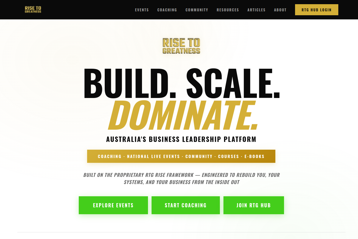 Rise to Greatness preview