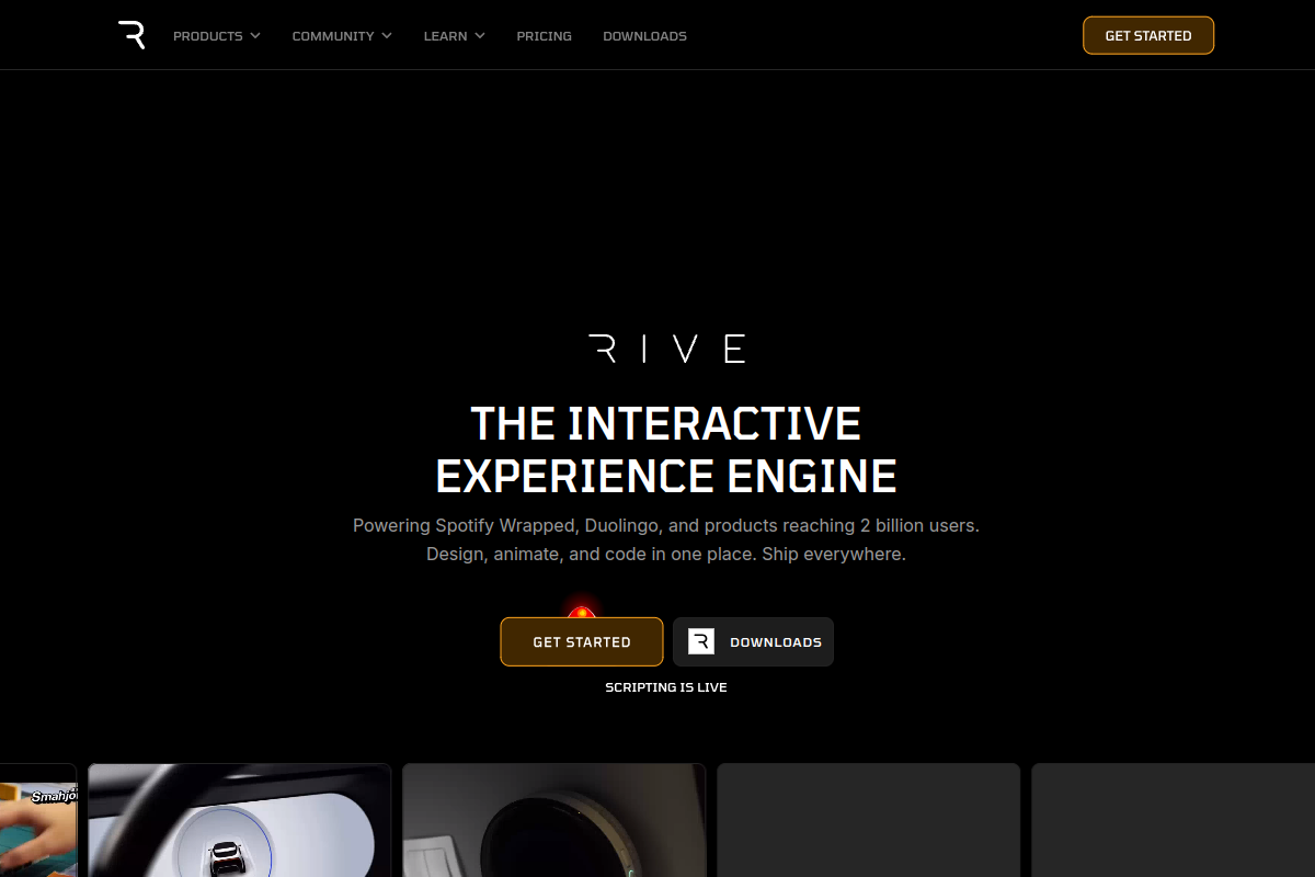 Rive screenshot