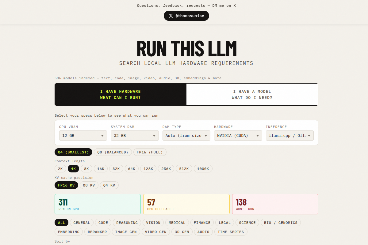 RunThisLLM website screenshot 1