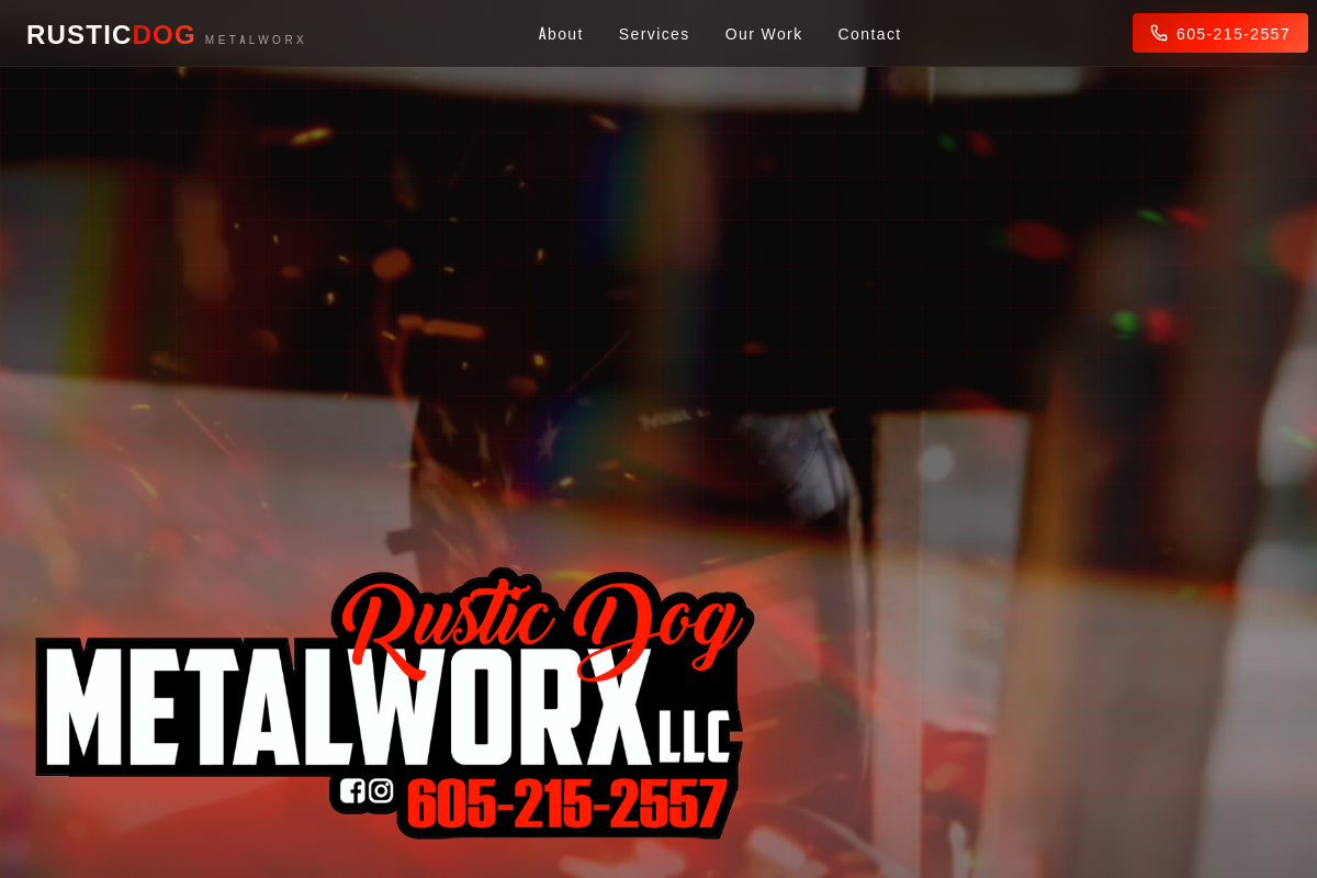 Rustic Dog Metalworx website screenshot