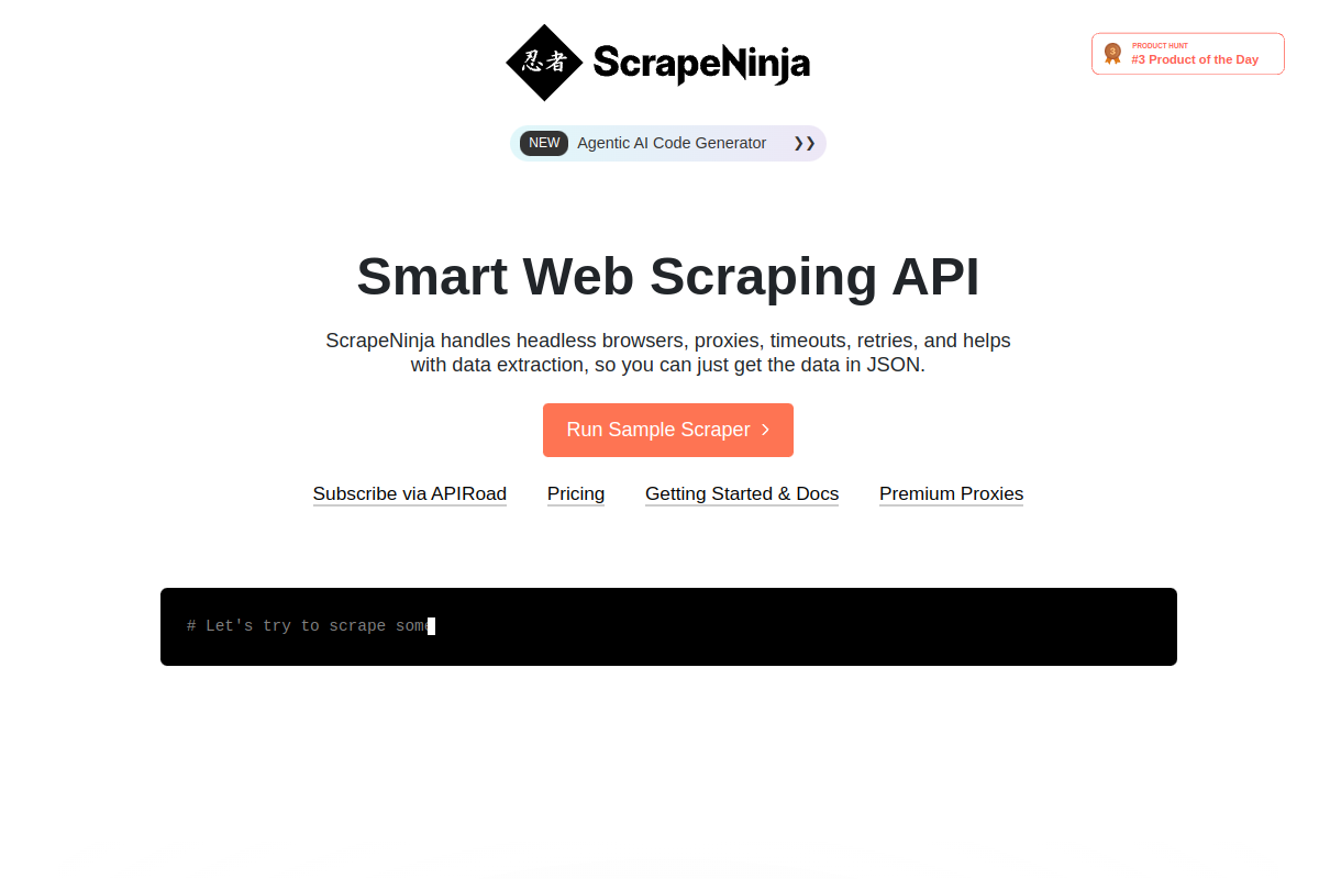 ScrapeNinja preview