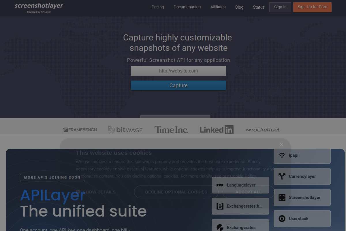Screenshotlayer preview