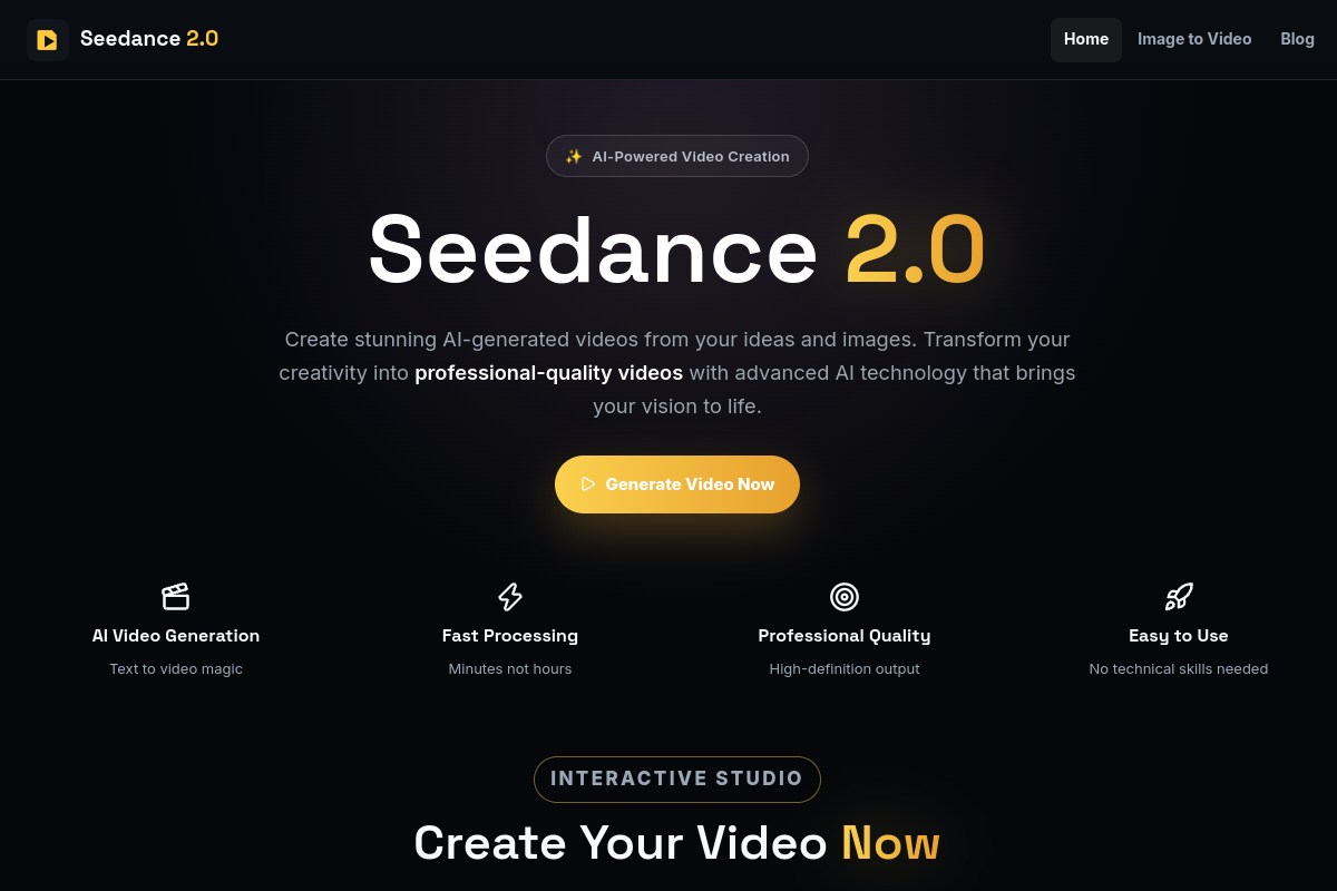 Seedance 2.0 AI Video Generator preview
