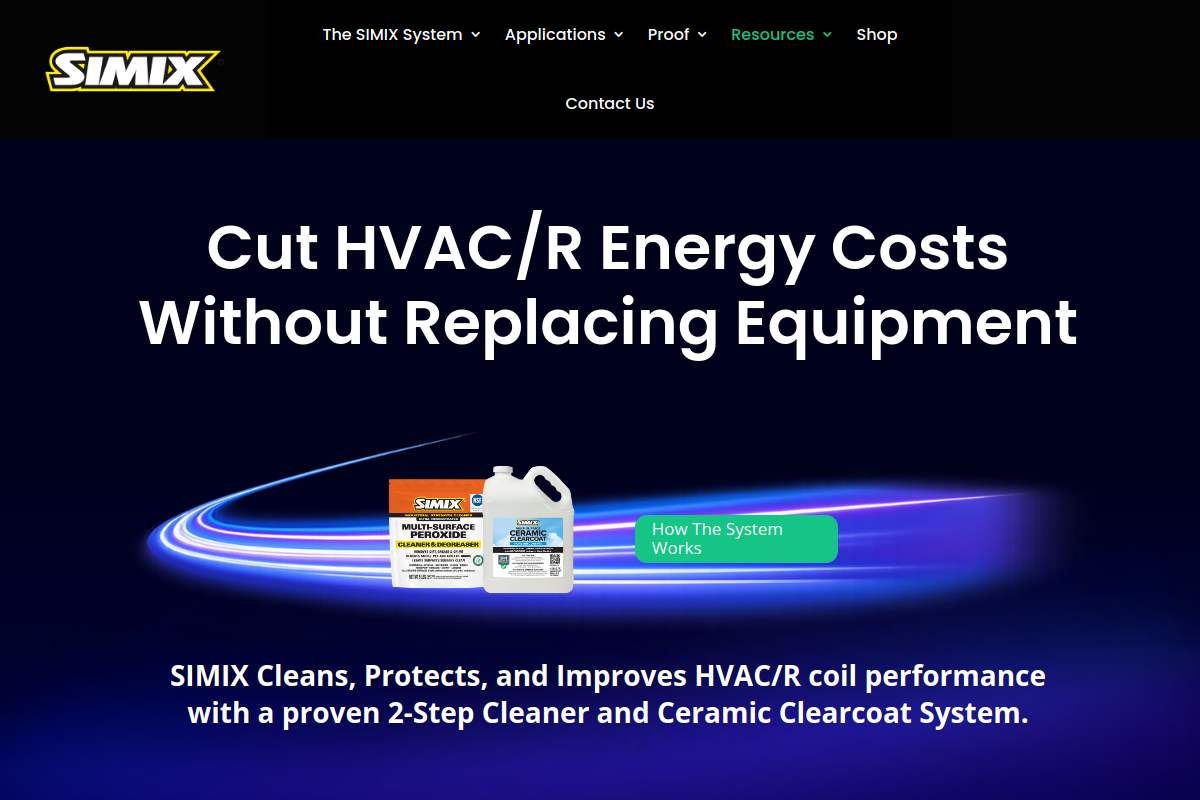 Homepage preview of SIMIX USA