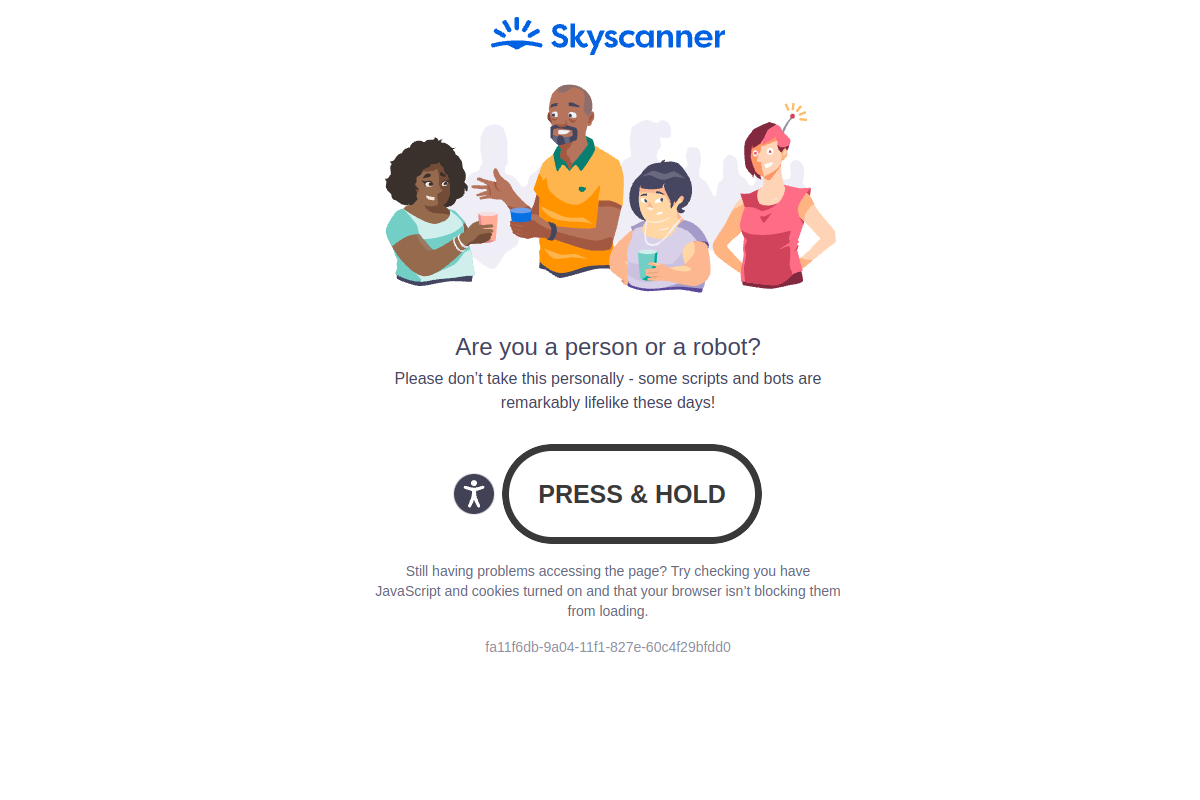 Skyscanner website screenshot 1