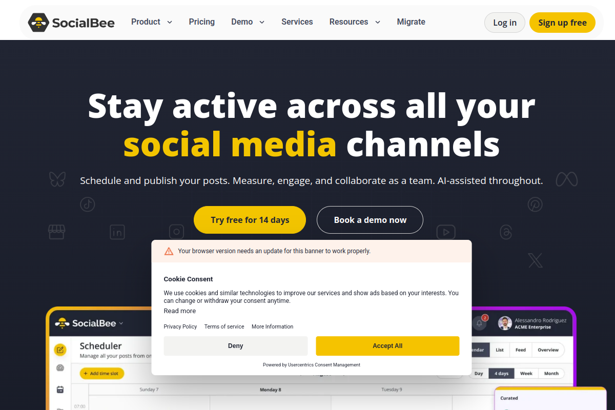 SocialBee screenshot