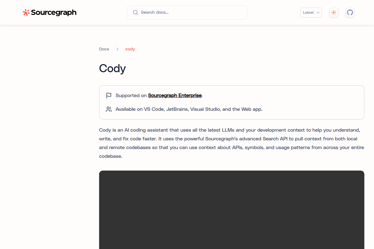 Sourcegraph Cody screenshot