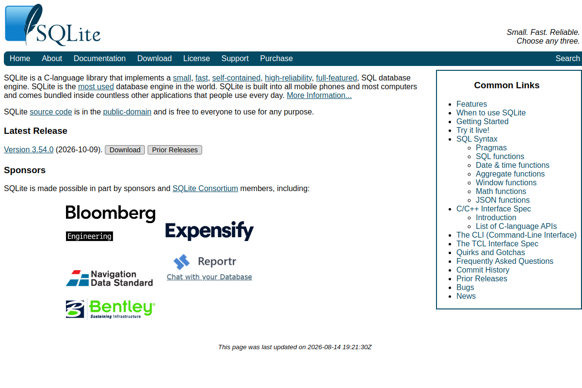SQLite preview