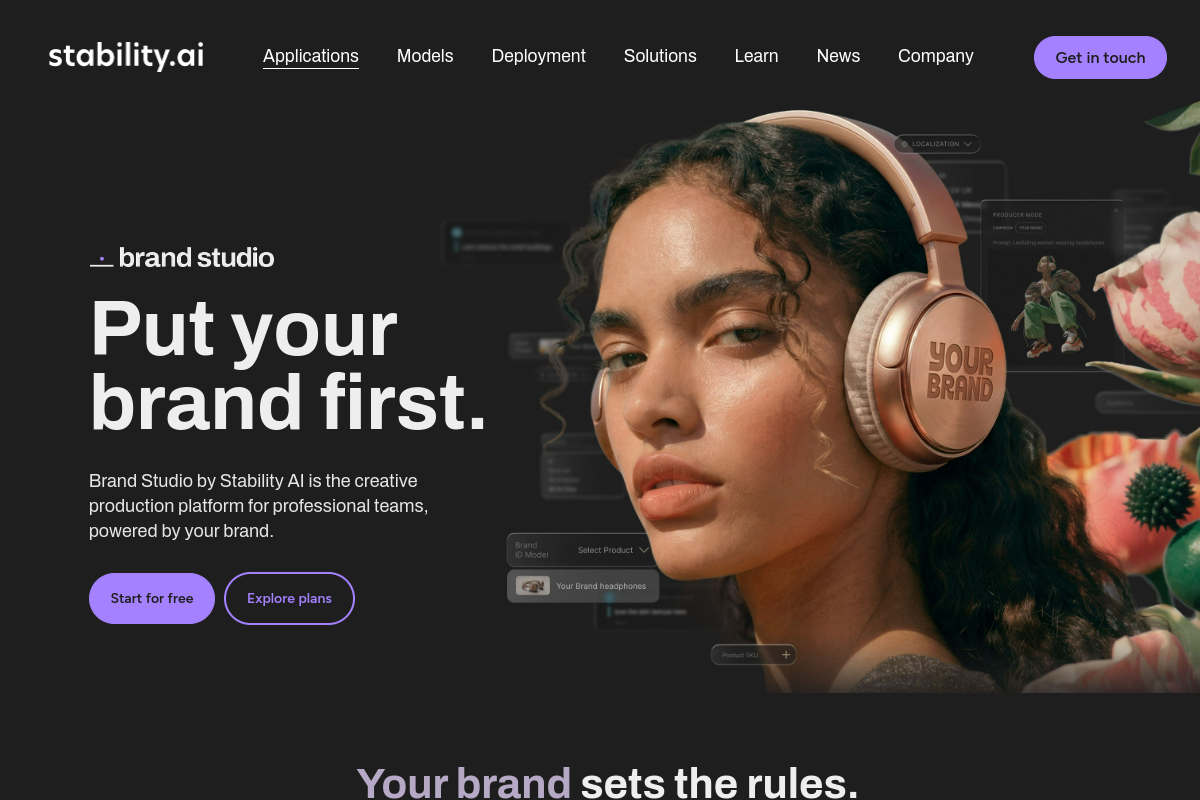 DreamStudio website screenshot 1