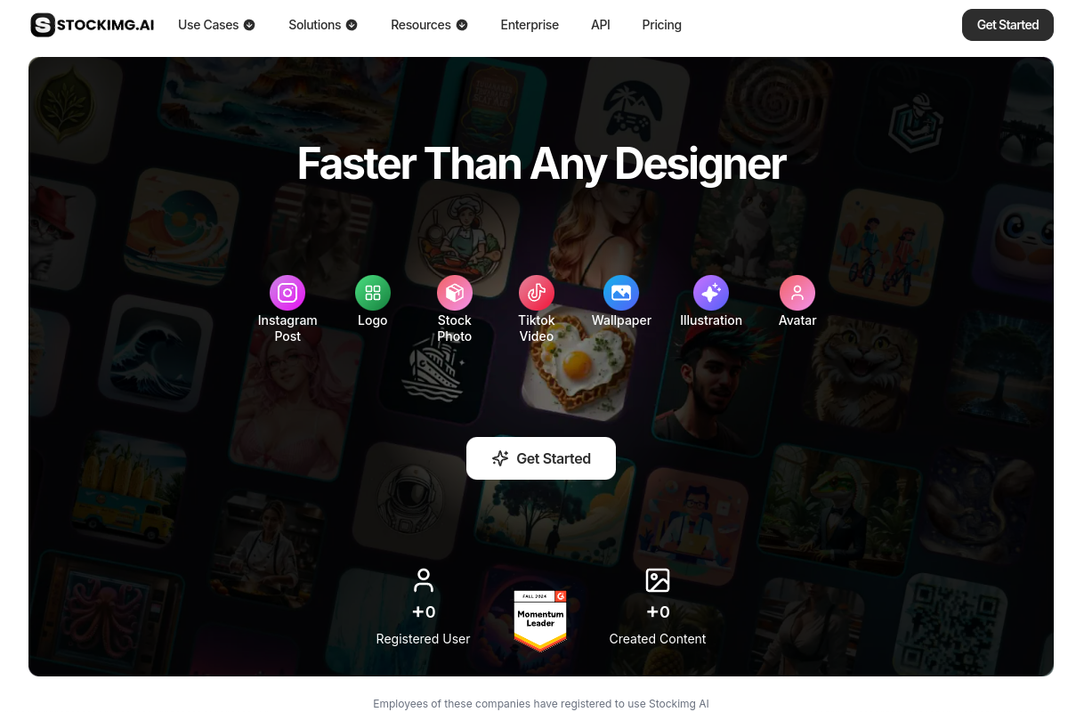 Stockimg AI website screenshot 1