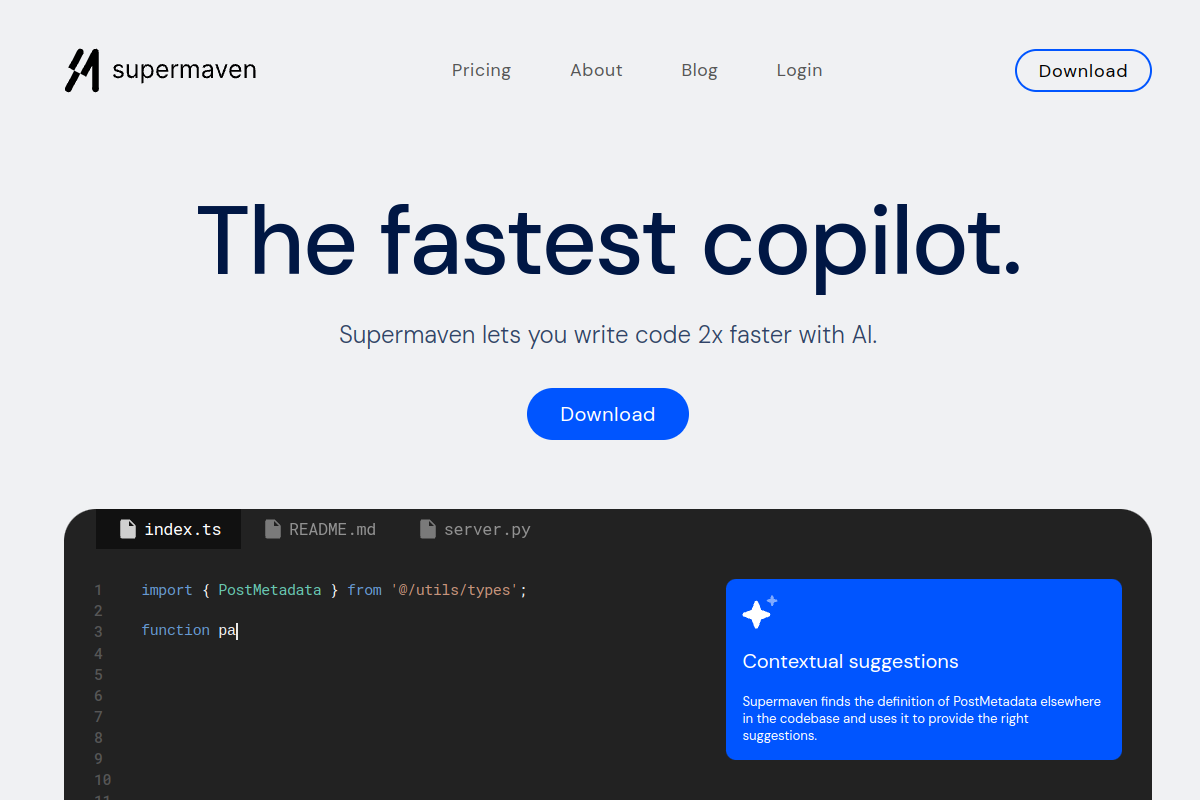 Supermaven screenshot