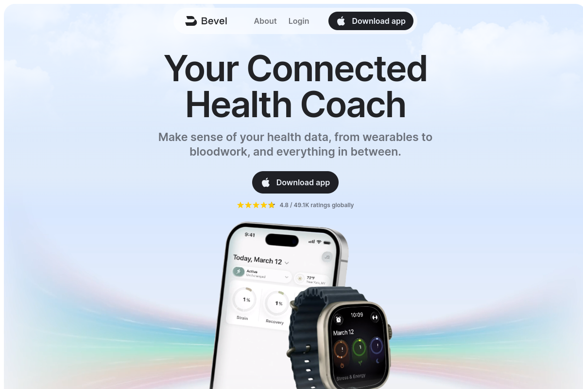 Bevel website screenshot 1