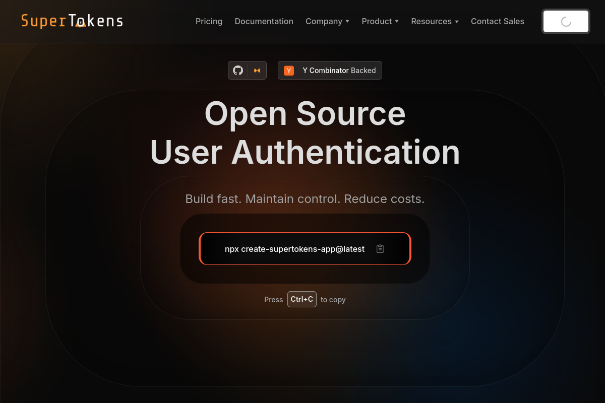 SuperTokens screenshot