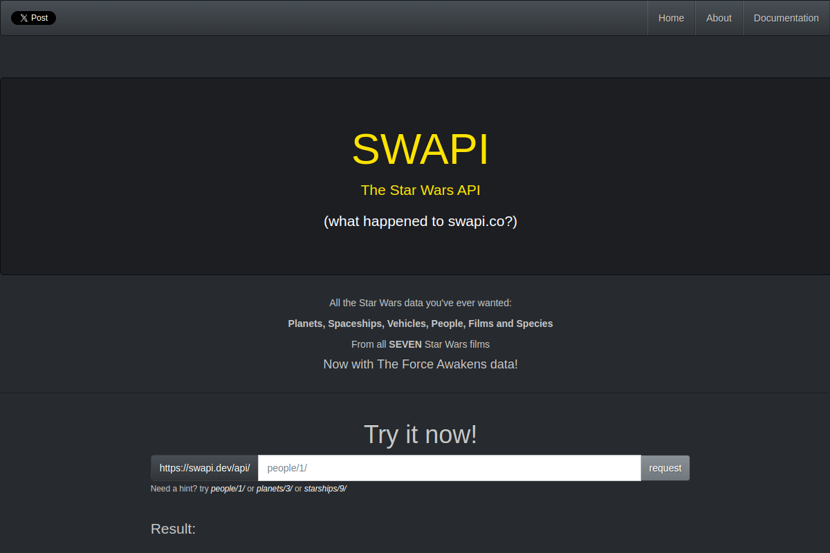 SWAPI preview