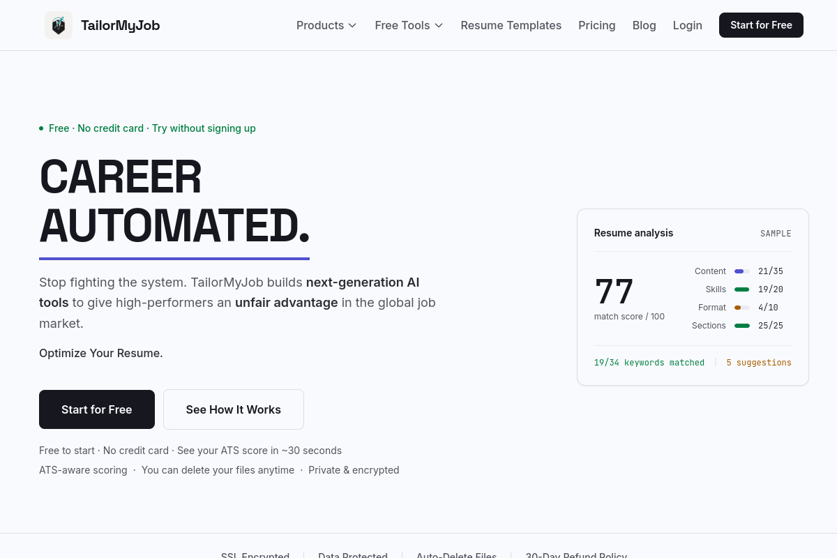 TailorMyJob preview
