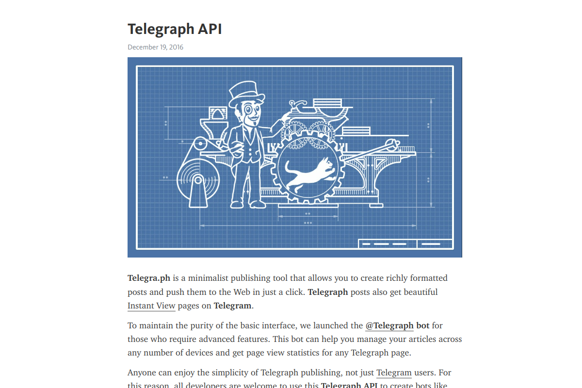 Telegraph preview