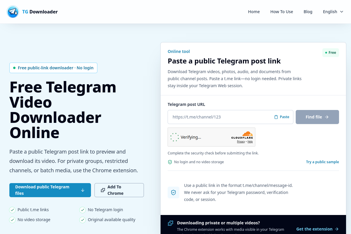 Telegram content downloader preview