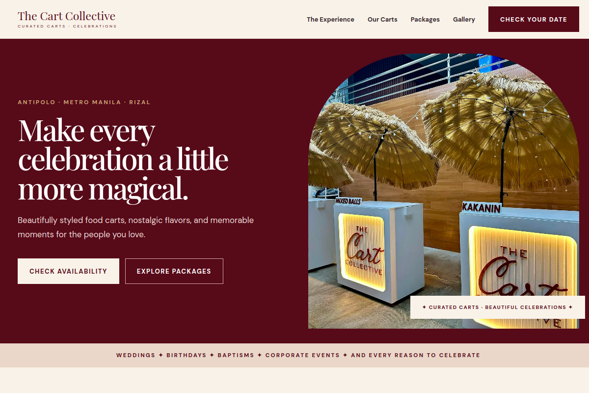 The Cart Collective Website Concept